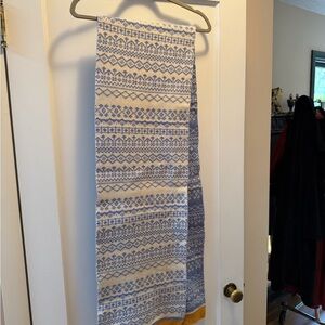 Joules Blue and Cream Knit Scarf